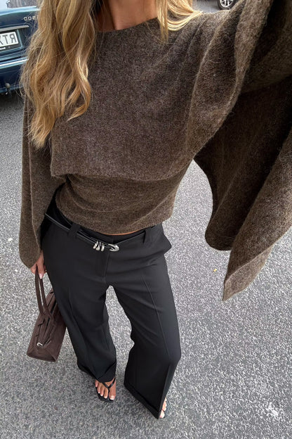 Lizzy | Cape Tricotée Manches Évasées